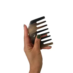 Cuerno natural Vikingo, peine de cuerno de poeta de registro personalizado, peine de cuerno de búfalo natural para uso en salón, extensiones de cabello al por mayor - Product Image 2