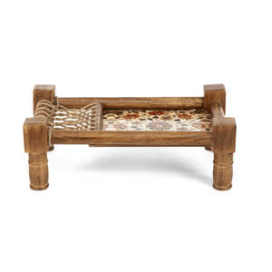 Plateau de service design de lit en bois de manguier antique pour hôtels et restaurants - Product Image 3