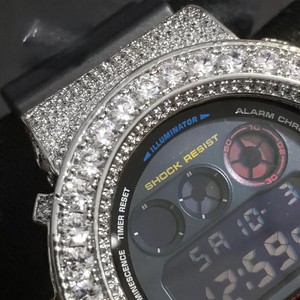 Montre de luxe de style hip-hop quotidien avec testeur de diamant de haute qualité en moissanite VVS pour hommes et femmes, affichage numérique, bracelet en caoutchouc - Product Image 4