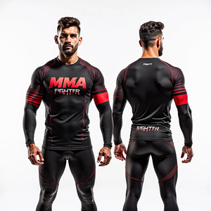 Protector de erupción profesional para obtener personalizado y MMA manga completa y corta obtener ropa de entrenamiento de compresión personalizada kimono de jiu jitsu - Product Image 6