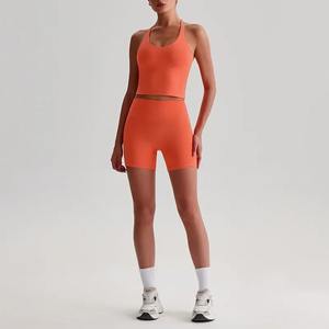 Combinaison de yoga simple sans couture pour femmes avec fermeture éclair sur le devant, maintien élevé, respirante, séchage rapide, manches courtes pour la danse et le fitness - Product Image 4