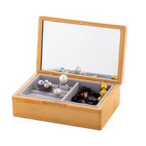 Boîte à bijoux en bambou Arashi, organisateur écologique pour gadgets - Product Image 2