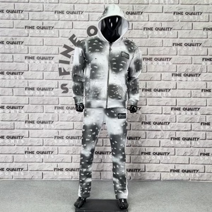 Personnalisé poids lourd en détresse Vintage acide fané déchiré unisexe survêtement hommes femmes surdimensionné Boxy recadrée piste à capuche hiver - Product Image 2