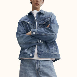 Nuevo diseño elegante, Chaquetas vaqueras para hombre con logotipo personalizado, acepta servicio OEM, chaqueta vaquera antiarrugas transpirable - Product Image 2