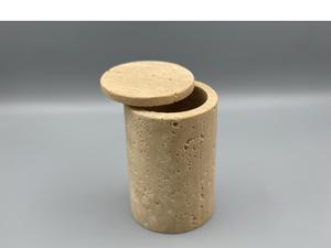 โถหินอ่อนธรรมชาติทรงกลมฝาปิดเรียบหรู ให้พื้นผิวธรรมชาติ ทนทาน และมีเสน่ห์ในการตกแต่งบ้านอย่างมีระดับ - Product Image 3