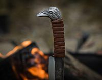 Couteau de combat médiéval antique fait main sur mesure, forgé à la main, en acier à haute teneur en carbone, manche en acier inoxydable, pour le camping, la chasse, OEM