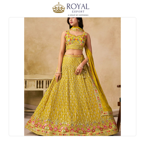 Distribuidor Mayorista de Ropa de Boda, Colección de Ropa India Tradicional, Lehenga Choli de Georgette con Bordado en Venta - Product Image 6
