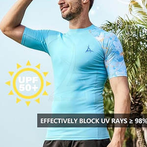 เสื้อยืดรัดรูปสำหรับผู้ชายเสื้อออกกำลังกายแขนสั้นระบายอากาศได้ดีเป็นมิตรกับสิ่งแวดล้อม - Product Image 4