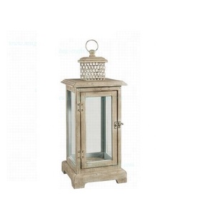 Linterna de madera de alta calidad para jardín, farol de mesa Retro de estilo antiguo europeo, faroles grandes de madera para exportación - Product Image 1