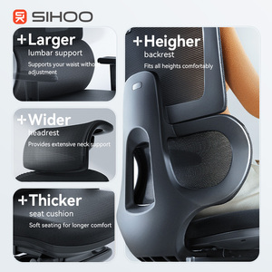 Chaise de bureau ergonomique <span class=keywords><strong>SIHOO</strong></span> M105, chaise pivotante, accoudoirs réglables, vérin à gaz à 3 niveaux, chaise en maille pour le personnel - Product Image 2