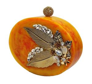 Diseño de hoja de embrague de resina hecho a mano de moda | Elegante bolso de noche para fiesta para mujeres y niñas bolso de mano de India - Product Image 3