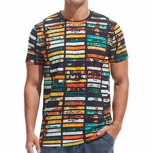 T-shirts en coton personnalisés de haute qualité pour hommes décontracté Style long manches courtes col rond couleur unie vierge surdimensionné Logo impression vente - Product Image 1