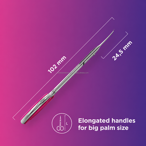 Ciseaux à cuticules professionnels de style russe européen, en acier inoxydable, lame incurvée extra fine, type Smart 41, outil pour ongles - Product Image 5