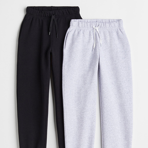 Venta al por mayor de algodón de verano para niños gimnasio Joggers recto-estilo sólido patrón de punto pantalones de chándal para niños ODM Supply - Product Image 3