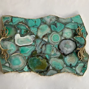 Panneau MDF en forme d'étoile de couleur bleue le plus populaire sur incrustation de nacre Nouveau design chaud avec plateau de service de haute qualité - Product Image 6