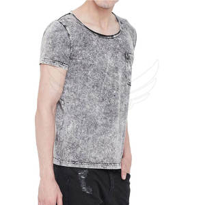 Camisetas de lavado ácido personalizadas con servicio de OEM, camisetas de lavado ácido ligeras al por mayor para hombre a la venta - Product Image 3