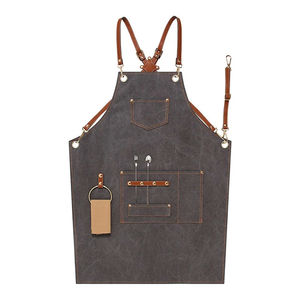 Tablier en toile Offre Spéciale OEM Tablier en toile épaisse avec poches - Product Image 5