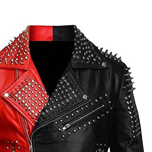 2025 veste d'hiver nouveauté vestes en cuir clouté pour hommes Style Punk haute qualité Slim Fit Biker vêtements d'extérieur prix de gros - Product Image 3