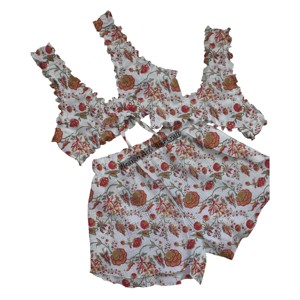 2026 New Block Print 3 Pcs Pajama Set Women Sexy Lingerie Sleepwear Role Play Fun Three Pieces Bra Panty Shorts Set Lingerie - Product Image 5