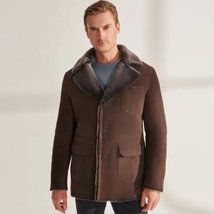 Manteau en peau de mouton véritable Denny&Dora pour homme, mi-long, imperméable, coupe-vent, style urbain, hiver - Product Image 6