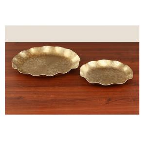 Vente chaude moderne texturé effet martelé plat en métal bol haut tendance salade noix assiette de service pour les fêtes de cuisine de tous les jours - Product Image 4