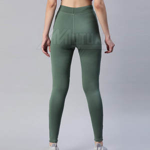 Legging deportivo de alta calidad para mujer, Material duradero, MOQ bajo, logotipo personalizable en la cintura, tela de punto - Product Image 4