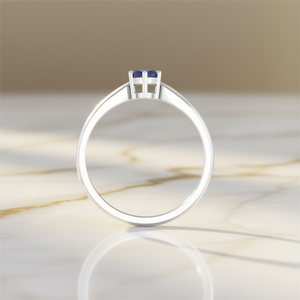 Natural Tanzanite Marquise <b>Solitaire</b> Classic Engagement 925 Sterling <b>Silver</b> <b>Ring</b> - Product Image 3