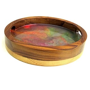 Home Catering Usage Food Server Metal Charger Plate Dinner <b>Table</b> Top Decoration Cake Dessert Salad Serving Metal Charger Plate - Product Image 6
