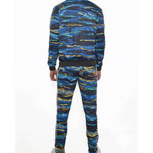 Ensemble de survêtement 2 pièces personnalisé avec logo, pantalon évasé et sweat à capuche en polaire respirante polyester/coton, style streetwear décontracté pour l'hiver - Product Image 3