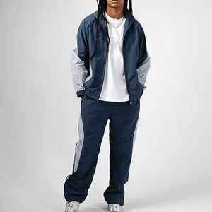 Conjunto de chándal con capucha para hombre de lana de algodón/poliéster 100%, traje de jogging estampado personalizado de Pakistán para invierno y - Product Image 1