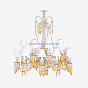 Lustre en cristal de roche naturel transparent de style classique nordique pour villa, hôtel, intérieur, lampe haute Baccarat personnalisée - Product Image 2