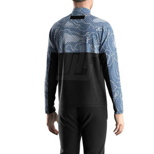 Men Qtr Zip Sublimated Jacket Stretch Fabric Men Quarter Zip Sublimated Jacket <b>For</b> <b>Running</b> Training And Gym Sessions - Product Image 4