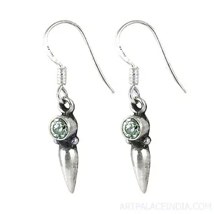 Boucles d'oreilles pendantes en argent 925 avec papillon et goutte d'eau, pierre précieuse bleue, pour femmes, cadeaux de mariage et de fête - Product Image 1