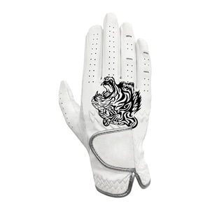 Gants de golf en cuir d'agneau de couleur noire douce de haute qualité gants de logo personnalisés respirants pour golfeur gants de golf tous temps - Product Image 3