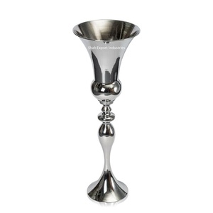 Metal Silver Polished Flower <b>Vase</b> Home & Hotels Floor Decorative Aluminium Flower <b>Vase</b> Wedding Decoration Centerpiece - Product Image 5