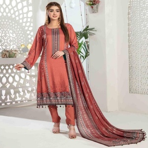 Tawakkal zeenat ออกแบบ3ชิ้นผู้หญิง salwar kameez แฟชั่นปากีสถานชุดสนามหญ้าวิสคอสพิมพ์ดิจิตอลสำหรับอินเดีย - Product Image 5