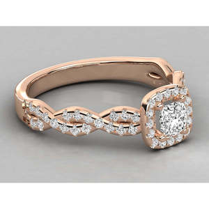 9K Gold Solitaire Ring for Ladies Lab Grown Diamond Elegant and Luxurious - Product Image 1