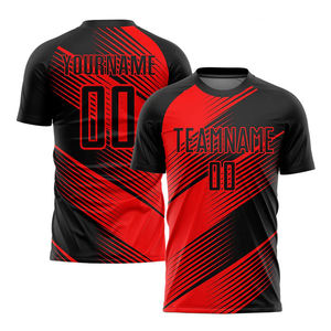 Maillot de football pour jeunes respirant et confortable en gros Maillot de football à manches courtes personnalisé pour hommes 100% polyester solide - Product Image 5