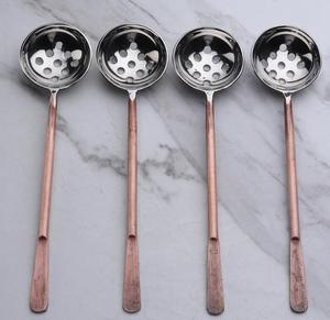 Vente chaude Olive Cuillère De Service ensemble d'ustensiles de cuisine ensemble d'ustensiles de cuisine avec long manche - Product Image 6