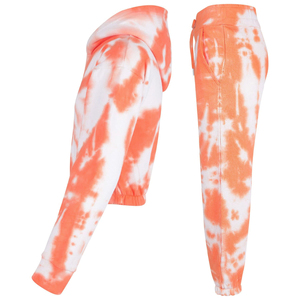 Ensemble de survêtement tie-dye tendance 2025, sweat-shirt court et pantalon de survêtement pour filles, séchage rapide, respirant - Product Image 5