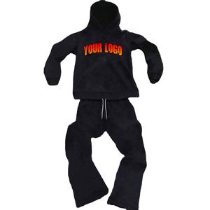 Sudadera con Capucha y Pantalones Deportivos Personalizados con Logotipo Estampado por Transferencia Térmica, Estilo Vintage, para Fitness, Deportes, Ropa Urbana, con Cordón Ajustable para Hombre - Product Image 2