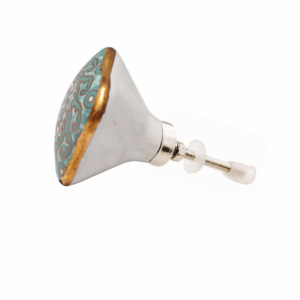 2025 moderne marocain luxe meubles or travail fleur boutons en céramique hexagone tiroir armoire poignée tire pour cuisine armoire - Product Image 2