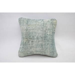 Gris Laine Kantha Patchwork Oreiller 12x12 Pouces Coussin Décoratif Vintage Coeur Brodé Impression Conception Literie Sol Portable - Product Image 1