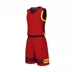 Uniformes de basket-ball professionnels, Design personnalisé, vêtements de sport, 100% Polyester, couleur rouge, ensembles de maillots de basket-ball pour hommes, 2022 - Product Image 2