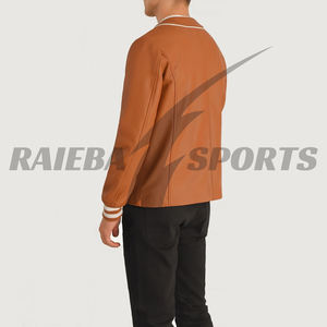 Gran oferta, abrigo de bombardero transpirable impermeable de calidad Premium Unisex personalizado, chaqueta Varsity de cuero de seda de lana, soporte de tendencia universitaria - Product Image 6