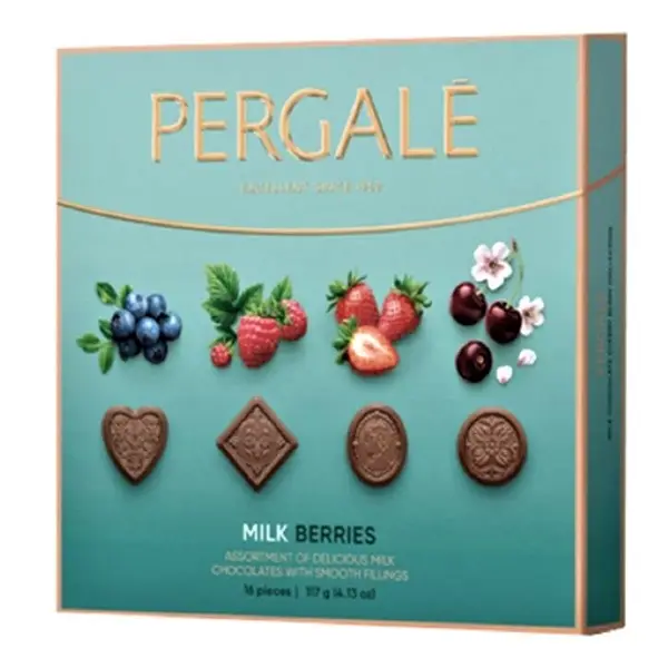 Achetez Pergale Collection Classique Chocolats au Lait Assortiment de 16 Pièces Chocolats au Lait Délicieux avec des Centres Doux et Lisses 125g