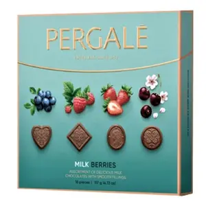 Compre Chocolates de Leite Pergale Coleção Clássica 16 Peças Sortido Em Caixa Deliciosos Chocolates de Leite com Centros Macios Suaves 125g