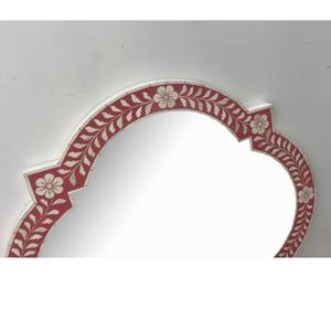 Miroir mural artisanal personnalisé avec incrustations en os, motif floral, écologique, haut de gamme, décoratif, intérieurs modernes et classiques - Product Image 2