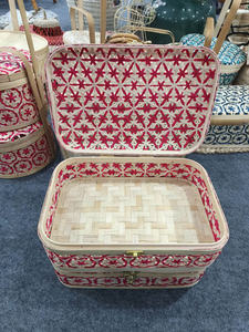 Panier suspendu en bambou 100% naturel, décoration murale intérieure et extérieure, paniers suspendus pour la décoration de la maison - Product Image 2