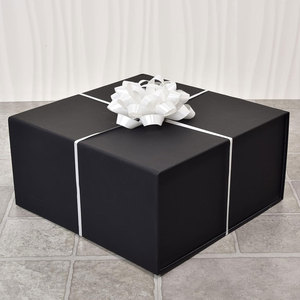 Caja de regalo magnética-Cajas plegables negras de 10x10x5 pulgadas con cierre de tapa magnética Embalaje de lujo para boutiques - Product Image 4
